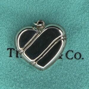 Vintage Tiffany & Co Sterling Silver Solid Heart Pendant Charm